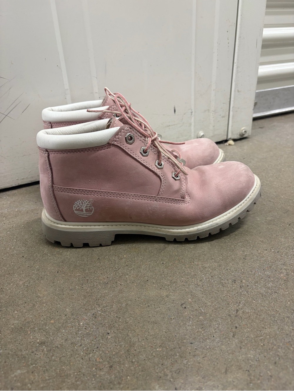 Timberland Blush Pink Lace-Up Ankle Boots